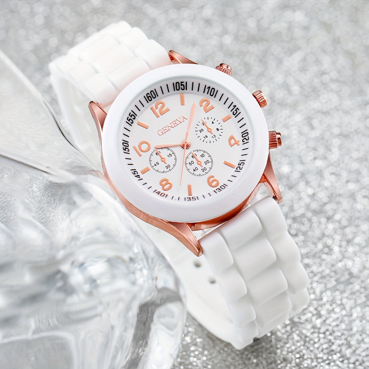 4pcs/set Casual Fashion Quartz Watch & Heart Bracelets, Valentines Gift For Women Men Him Her