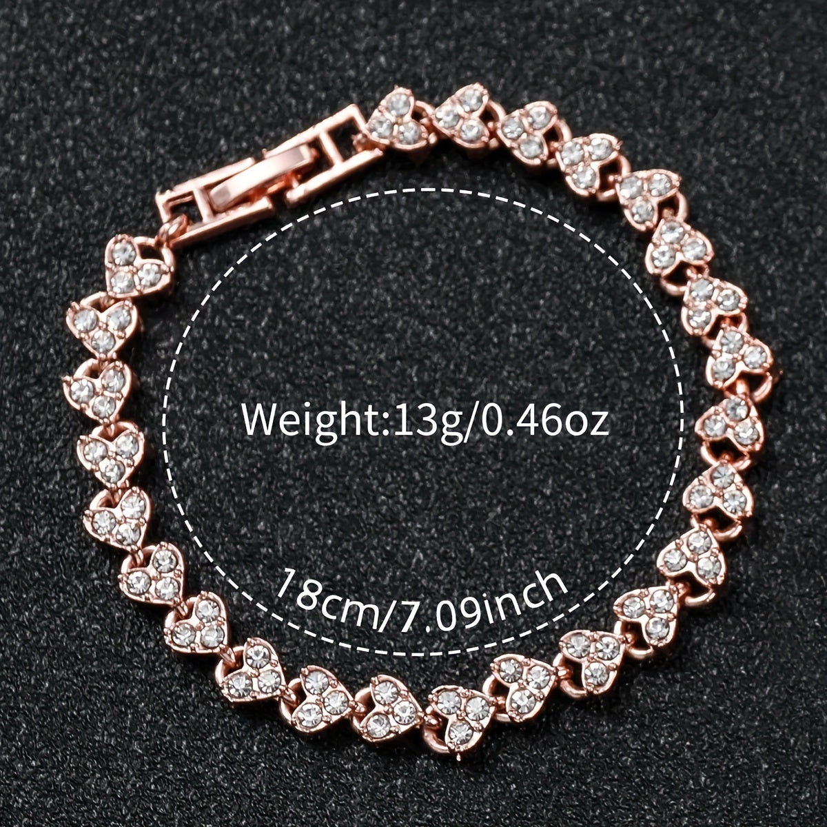 2pcs/set Women's Casual Heart Rhinestone Quartz Watch Analog PU Leather Wrist Watch & Bracelet, Valentines Gift For Her