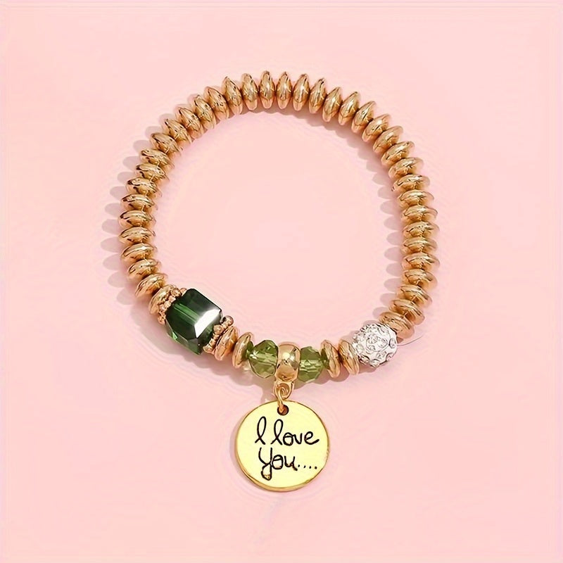 4pcs Vintage Beaded Charm Bracelet Set - Sparkling Synthetic Gems, Tassel & Wing Accents, No Plating, Perfect for Daily Wear on Valentines Day and Beyond