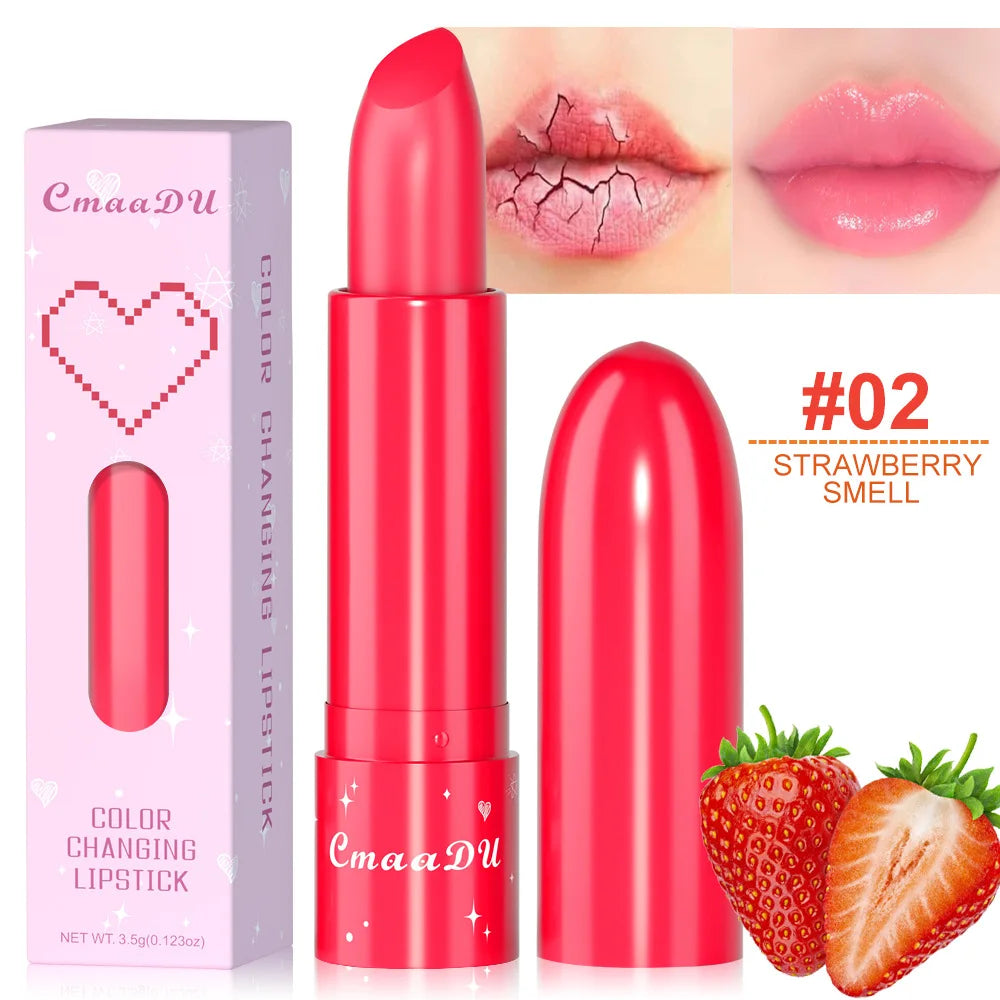 6 Colors Fruity Lip Balm Waterproof Fruit Color Tinted Shine Changing Moisturizing Nourishing lipstick Make Up Lip Care