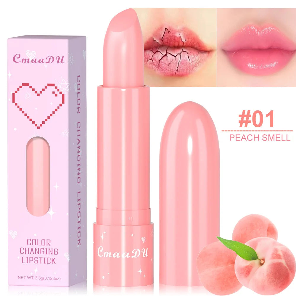 6 Colors Fruity Lip Balm Waterproof Fruit Color Tinted Shine Changing Moisturizing Nourishing lipstick Make Up Lip Care