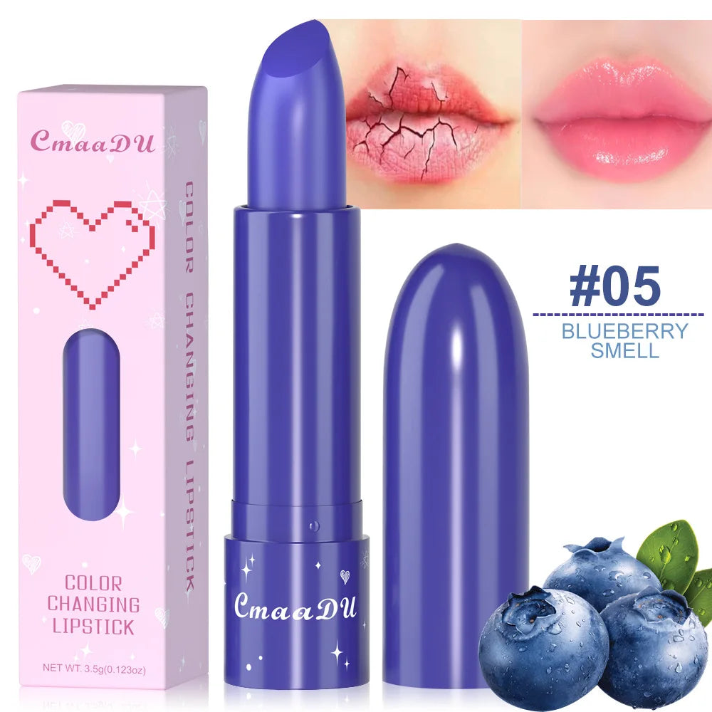 6 Colors Fruity Lip Balm Waterproof Fruit Color Tinted Shine Changing Moisturizing Nourishing lipstick Make Up Lip Care